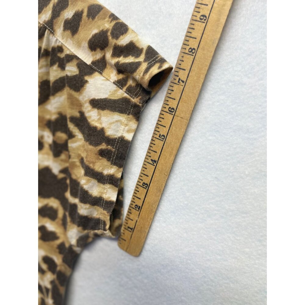 Westbound Petites Animal Print Blouse Quarter Sleeve Pullover Size Petite Large - Picture 7 of 7